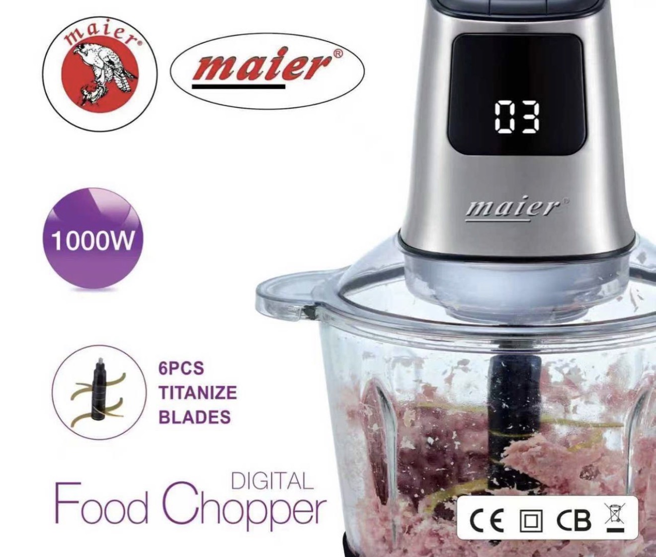 خردکن ۳ لیتر دیجیتال مایر آلمان MR-893