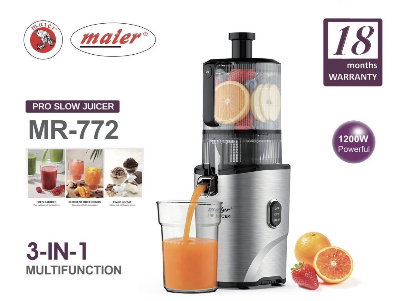 عصاره گیر مایر مدل MR-772