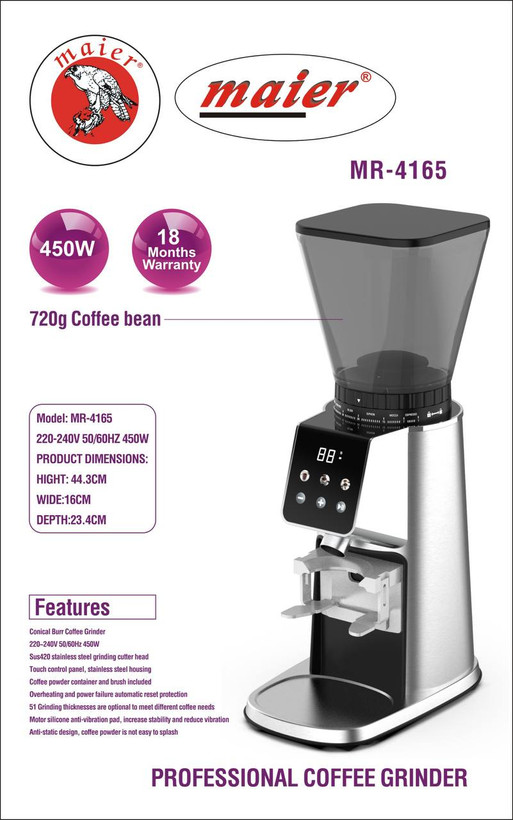 آسیاب قهوه دیجیتال مایر آلمان مدل MR-4165