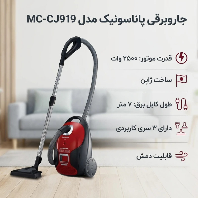 جاروبرقی پاناسونیک ژاپن مدل MC-CJ919