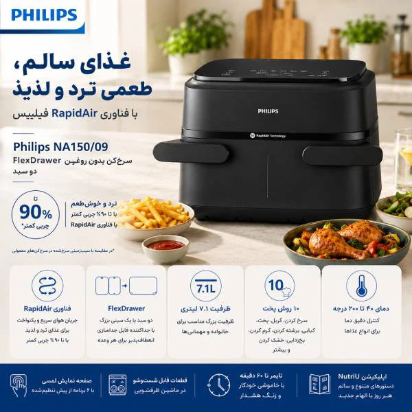 سرخ کن 7.1 لیتر فیلیپس مدل NA150/09