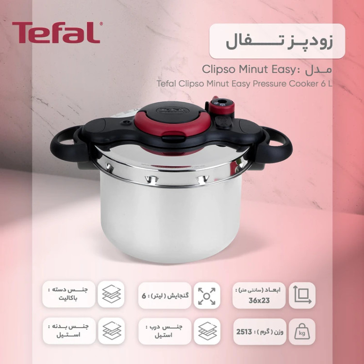 زودپز 6 لیتر تفال فرانسه مدل P4620768